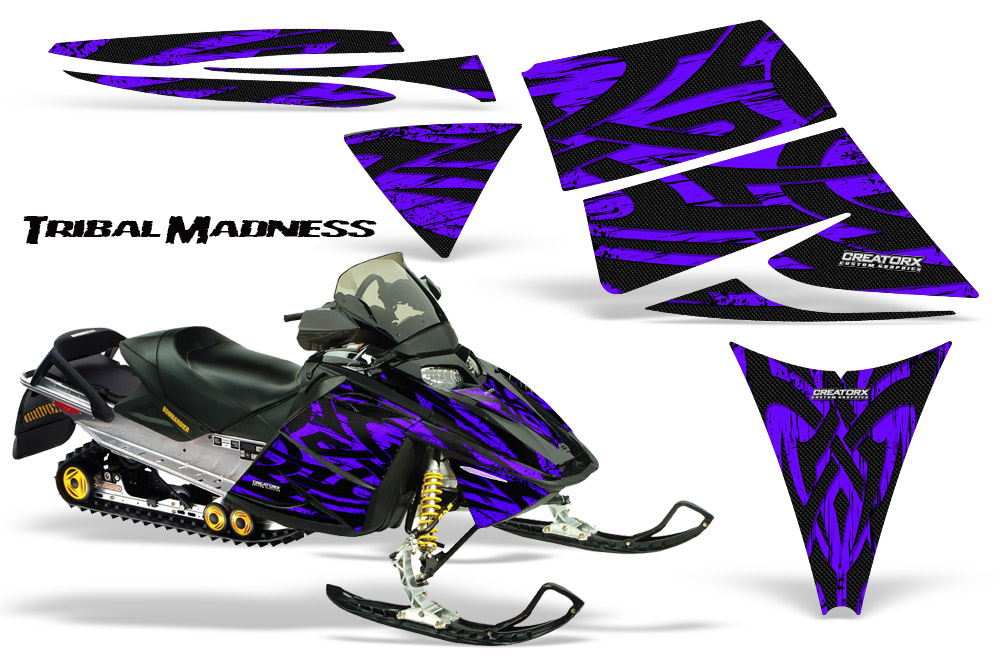 Ski-Doo Rev Graphics Kit Tribal Madness Purple